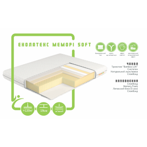 Матрац Еколатекс Меморі SOFT Матрац Еколатекс Меморі SOFT